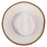 Καπέλο Ψάθινο 98% Polyester 2% Ψάθα Μέγεθος One Size 34x35x12cm Σε 2 Χρώματα