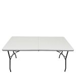 Τραπέζι Catering ArteLibre MOBILIS Πτυσσόμενο Λευκό/Γκρι Πλαστικό/Μέταλλο 150x75x74cm