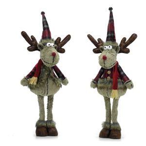 Χριστουγεννιάτικος Τάρανδος Όρθιος 70cm Σε 2 Σχέδια