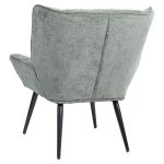 Πολυθρόνα ArteLibre TIVA Πράσινο Ύφασμα Σενίλ/Μέταλλο 84x78x77cm