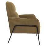 Πολυθρόνα ArteLibre ELAN Πράσινο Ύφασμα Κοτλέ/Μέταλλο 94x77x82cm