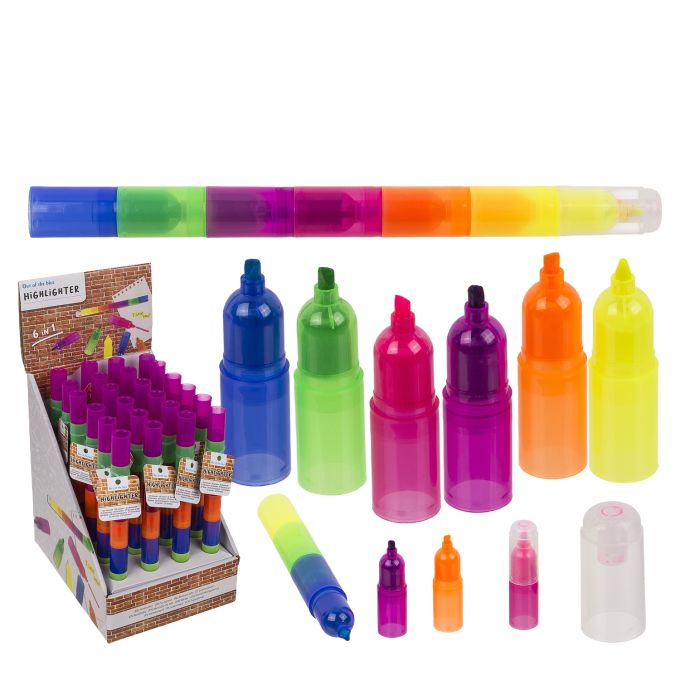 Μαρκαδόρος Υπογραμμίσεως 6 Σε 1 Πλαστικό 21cm