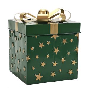 Χριστουγεννιάτικο Κουτί Δώρου Πράσινο 26cm