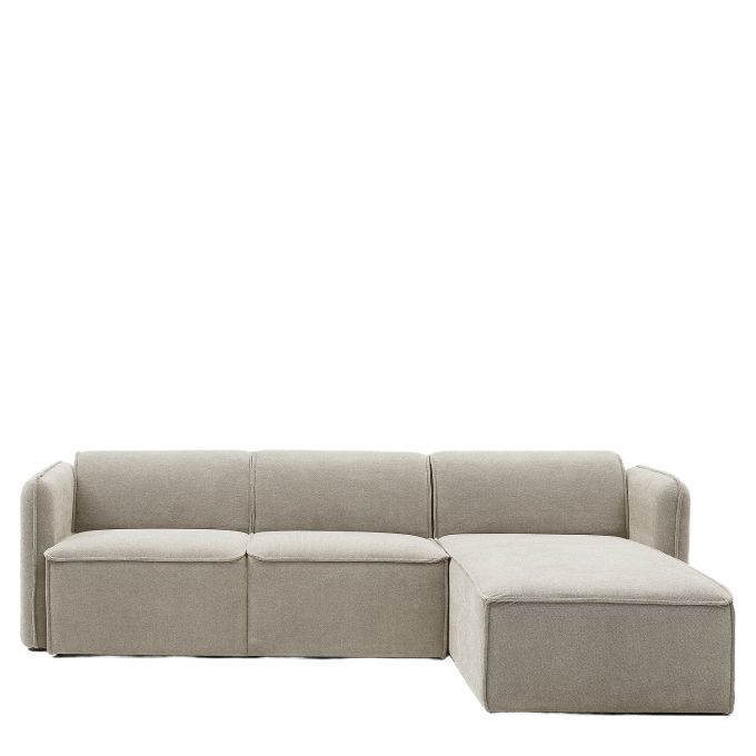 Καναπές Γωνιακός Αναστρέψιμος ArteLibre MAFFEI Μπεζ Ύφασμα 268x163x76cm