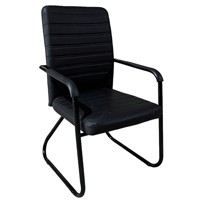 Καρέκλα Επισκέπτη ArteLibre AERIX Μαύρο PU/Μέταλλο 54x60x96cm