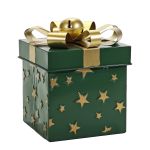 Χριστουγεννιάτικο Κουτί Δώρου Πράσινο 20cm