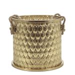 Χρυσό Κασπώ Με Χειρολαβές Σχοινιού 23.5x21cm