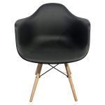 Καρέκλα ArteLibre ECLORA Μαύρο/Φυσικό PP/Ξύλο/Μέταλλο 63x58x78cm