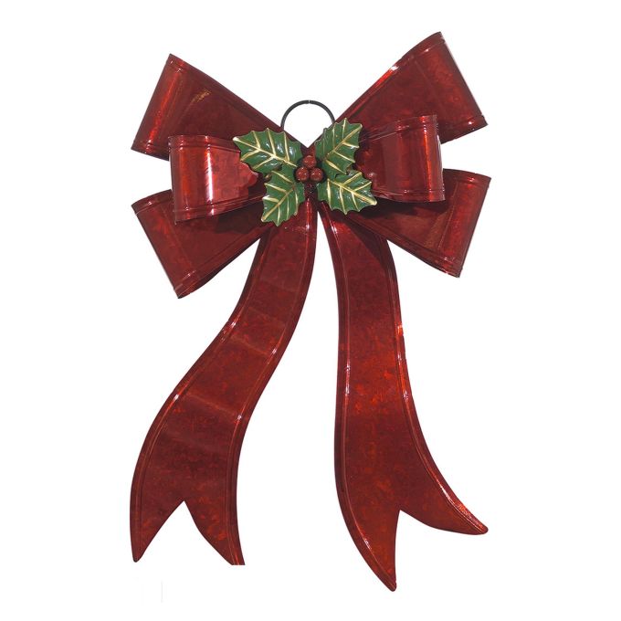 Χριστουγεννιάτικος Φιόγκος Διακοσμητικός Κόκκινο 37x11x58cm