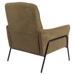 Πολυθρόνα ArteLibre ELAN Πράσινο Ύφασμα Κοτλέ/Μέταλλο 94x77x82cm