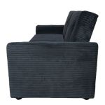 Καναπές Κρεβάτι ArteLibre VALMERO Μαύρο Ύφασμα/Ξύλο 216x85x85cm