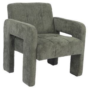 Πολυθρόνα ArteLibre VELORA Πράσινο Ύφασμα/Ξύλο 75x68x69cm