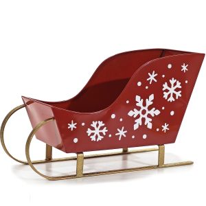 Χριστουγεννιάτικο Έλκηθρο Μεταλλικό 41x25cm