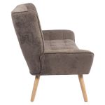 Καναπές ArteLibre NESTO Γκρι Ύφασμα/Ξύλο 86x126x78cm