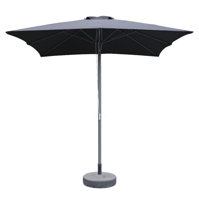 Ομπρέλα Κήπου ArteLibre MELIOR Μαύρο/Ανθρακί Αλουμίνιο/Polyester Φ2.2x2.2m