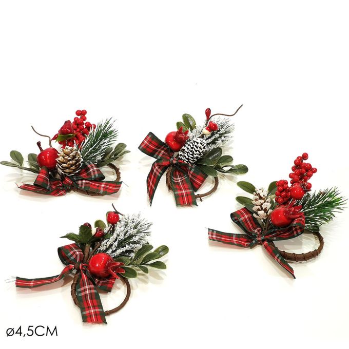 Χριστουγεννιάτικη Θήκη Πετσέτας Ταρτάν 4.5cm Σε 4 Σχέδια