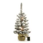 Χριστουγεννιάτικο Χιονισμένο Δεντράκι Με 60 Κλαδιά PVC Και 35 LED 60cm