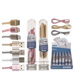 Καλώδιο USB Δεδομένων iPhone/USB-C/Micro USB 1m Σε 4 Χρώματα