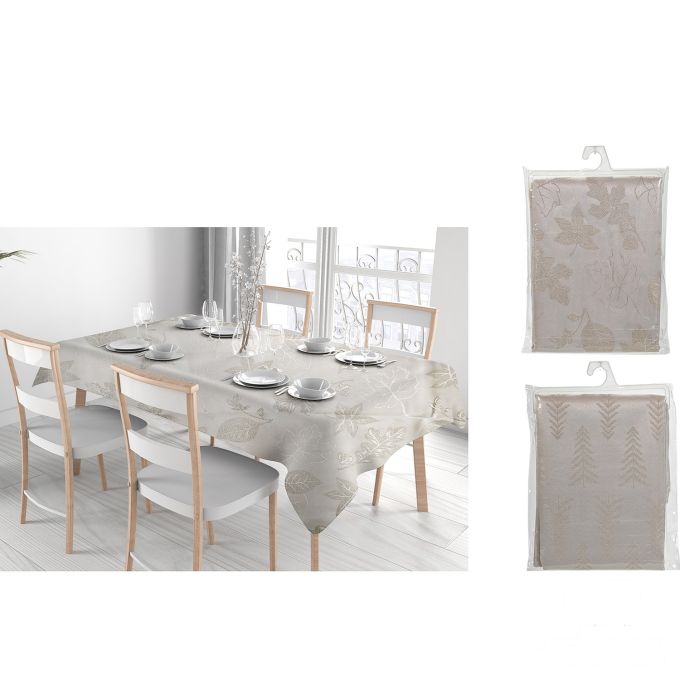 Χριστουγεννιάτικο Τραπεζομάντηλο Αντιλεκιακό Jacquard 140x180cm Σε 2 Σχέδια