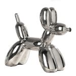 Φιγούρα Σκύλος Κεραμικό Ασημί χρώμα 20X8X17Cm 20X8X17Cm
