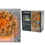 1000 LED Εσωτ. & Εξωτ. Χώρου Με 8 Προγράμματα Χρυσό Φως Διάφανο Καλώδιο Μη Επεκτεινόμενο 31V 22m