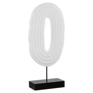 Ανάγλυφο Σταντ 'Pezzo' MDF Μαύρο/Λευκό 7.5x17.5x39.5cm