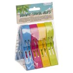 Μανταλάκια Μεγάλα Πολύχρωμα Για Πετσέτα Παραλίας Πλαστικό 12x8.5x2.3cm