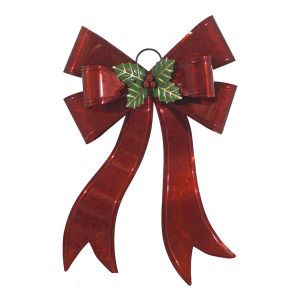 Χριστουγεννιάτικος Φιόγκος Διακοσμητικός Κόκκινο 37x11x58cm