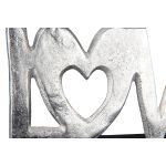 Διακοσμητικό ArteLibre 'Love' Σε Βάση Ασημί/Μαύρο Αλουμίνιο/Ξύλο 18x5x10cm