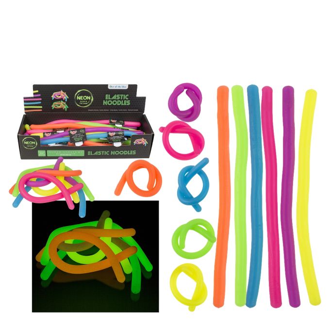 Παιχνίδι Ελαστικό Μακαρόνι Φωσφοριζέ 29cm Σε 6 Χρώματα