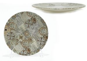 Πιάτο Μπεζ Σχέδιο Maiolica Beige Opaco Πορσελάνη Φ26cm