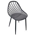 Καρέκλα Κήπου ArteLibre ARIELA Μαύρο PP/Μέταλλο 51.5x54x82cm