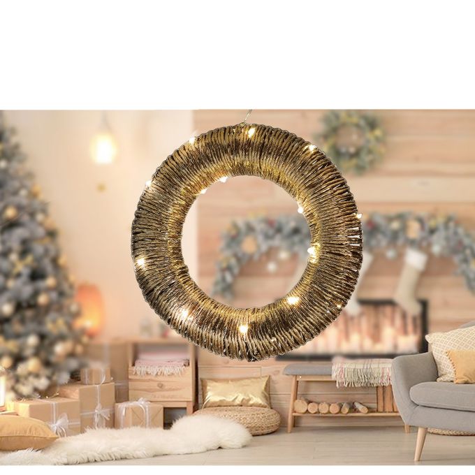 Χριστουγεννιάτικος Δακτύλιος Με 20 MicroLED Θερμό Λευκό 30cm