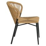 Καρέκλα Κήπου ArteLibre RIVIERA Μαύρο/Φυσικό Αλουμίνιο/Rattan 57x61x79cm