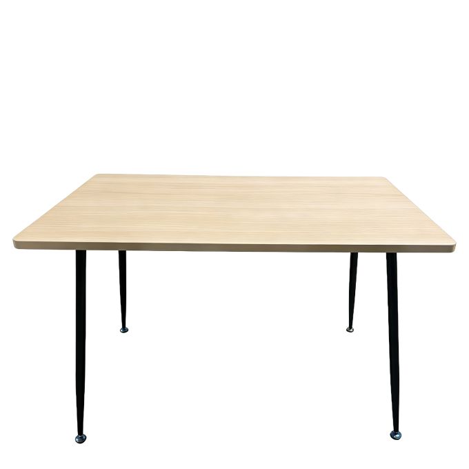 Τραπέζι Τραπεζαρίας ArteLibre CROSSEN Φυσικό/Μαύρο MDF/Μέταλλο 120x70x75cm