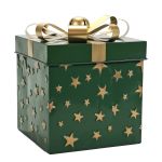 Χριστουγεννιάτικο Κουτί Δώρου Πράσινο 26cm