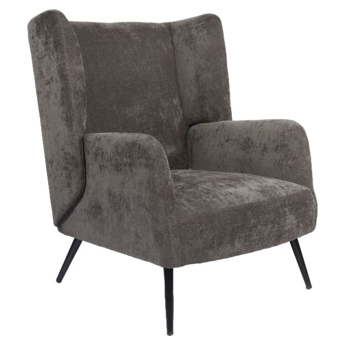 Πολυθρόνα ArteLibre NORA Γκρι Ύφασμα/Μέταλλο 100x80x89cm