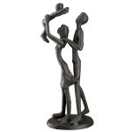 Γλυπτό 'Familiengluck' Σιδερένιο Καφέ 5.5x9x20cm