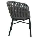 Πολυθρόνα Κήπου ArteLibre LANGKAWI Μαύρο/Ανθρακί Αλουμίνιο/Rattan 57x56x78cm