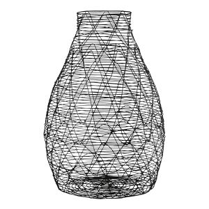 Βάζο Βολβώδες Μεταλλικό Μαύρο D22X33Cm D22X33Cm