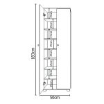Ντουλάπι ArteLibre JUDELINE Λευκό Μοριοσανίδα 60x32x173.5cm