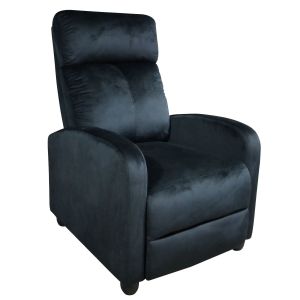 Πολυθρόνα ArteLibre Relax DIANELLA Μαύρο Βελούδο 77x90x99cm