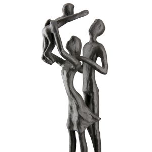 Γλυπτό 'Familiengluck' Σιδερένιο Καφέ 5.5x9x20cm