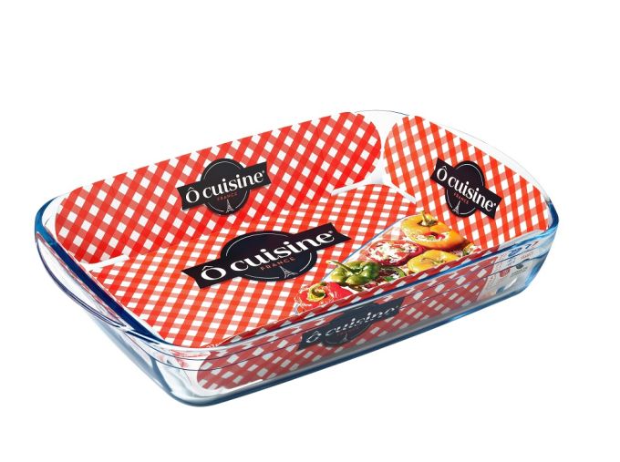 Ταψί Πυρέξ Ορθογώνιο 4.5lt Διάφανο Γυαλί 40x27x7cm