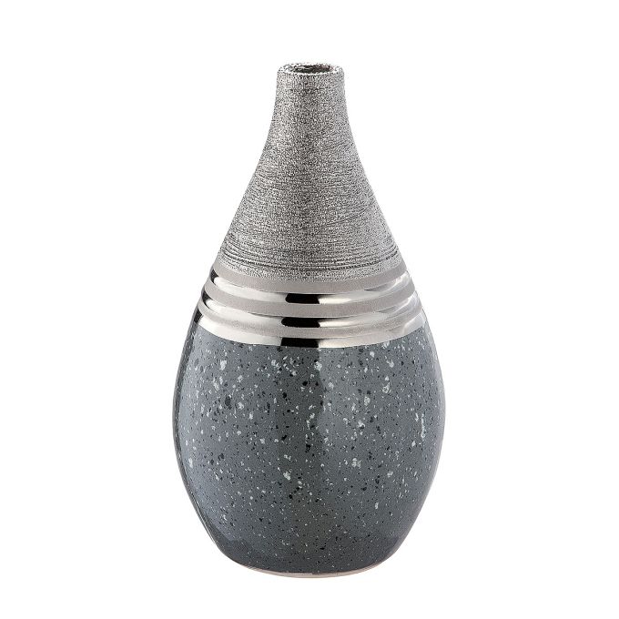 Βάζο ArteLibre Ασημί/Γκρι Κεραμικό 12.5x12.5x23cm