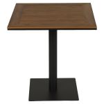 Τραπέζι Κήπου ArteLibre NAMIBIA Ανθρακί/Καρυδί Αλουμίνιο/Polywood 60x60x72cm