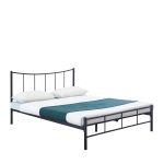 Κρεβάτι Διπλό ArteLibre ROSE Μαύρο Μέταλλο 208x159x100cm (Στρώμα 150x200cm)