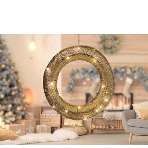 Χριστουγεννιάτικος Δακτύλιος Με 30 MicroLED Θερμό Λευκό 40cm