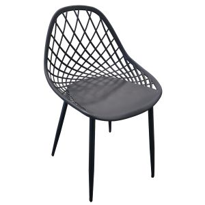 Καρέκλα Κήπου ArteLibre ARIELA Μαύρο PP/Μέταλλο 51.5x54x82cm