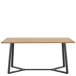 Τραπέζι Τραπεζαρίας ArteLibre DUNSMERE Sonoma/Μαύρο Μέταλλο/Μοριοσανίδα 160x90x75cm